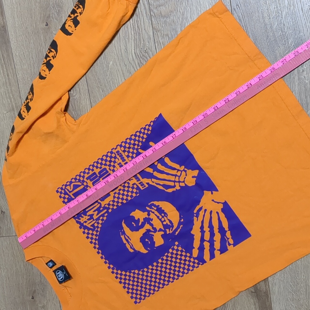 Obey X The Misfits Fiend Club Rock Orange L/S Graphic Shirt Men’s M - Picture 7 of 7